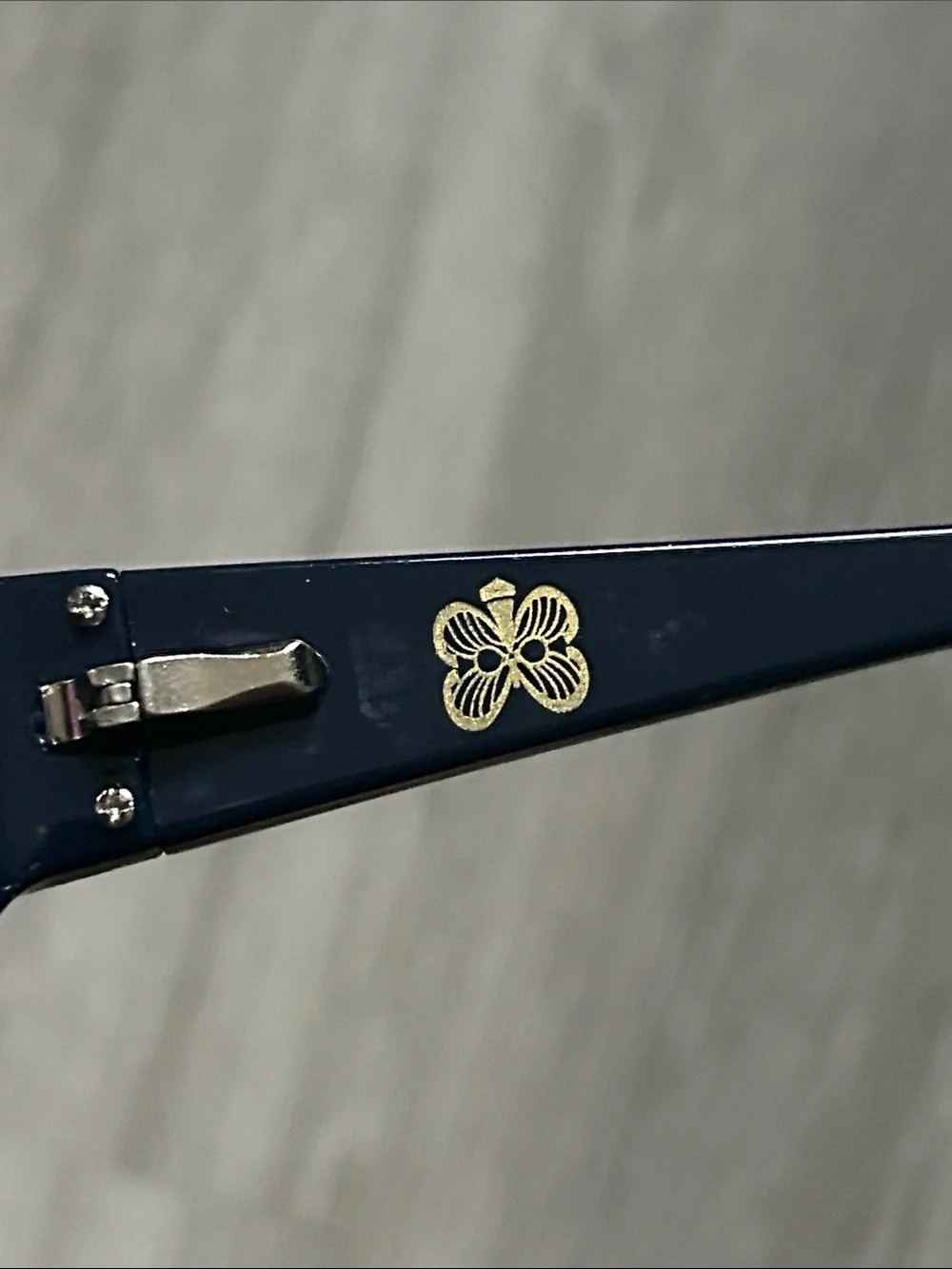 Curations Women’s Blue sunglasses with gold-tone corner accents